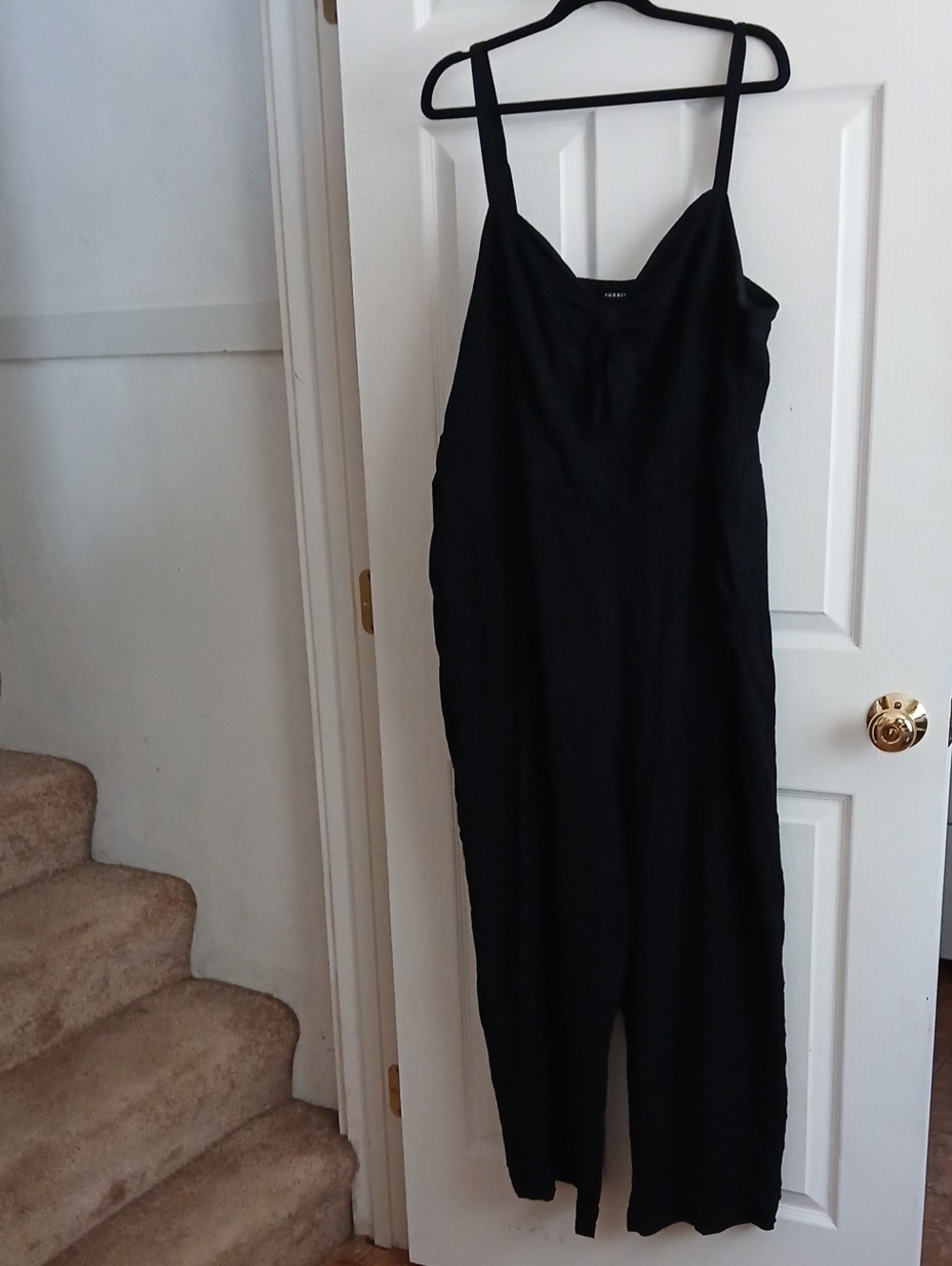 torrid Black Sleeveless Wide-Leg Jumpsuit